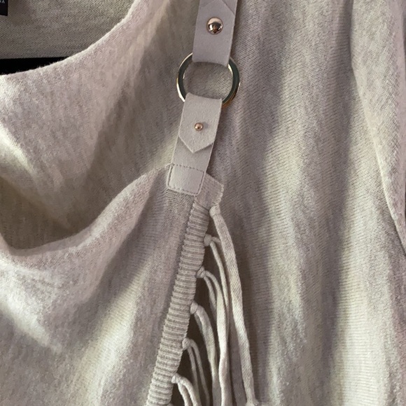 INC Brand fringed wrap sweater - Picture 3 of 5